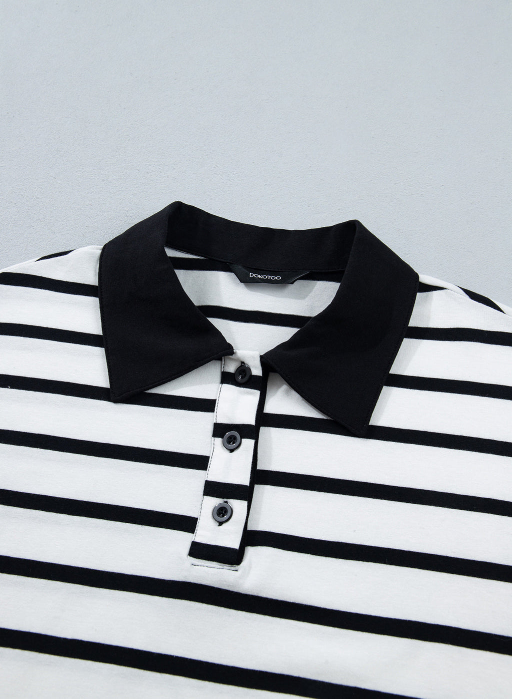 Dokotoo Womens Tops Long Sleeve Striped Color Block Button Down Shirts