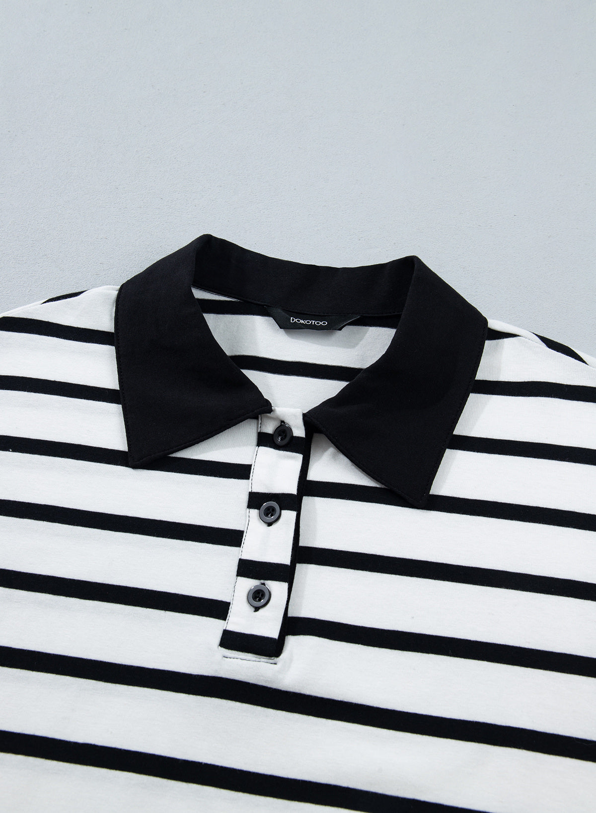 Dokotoo Womens Tops Long Sleeve Striped Color Block Button Down Shirts