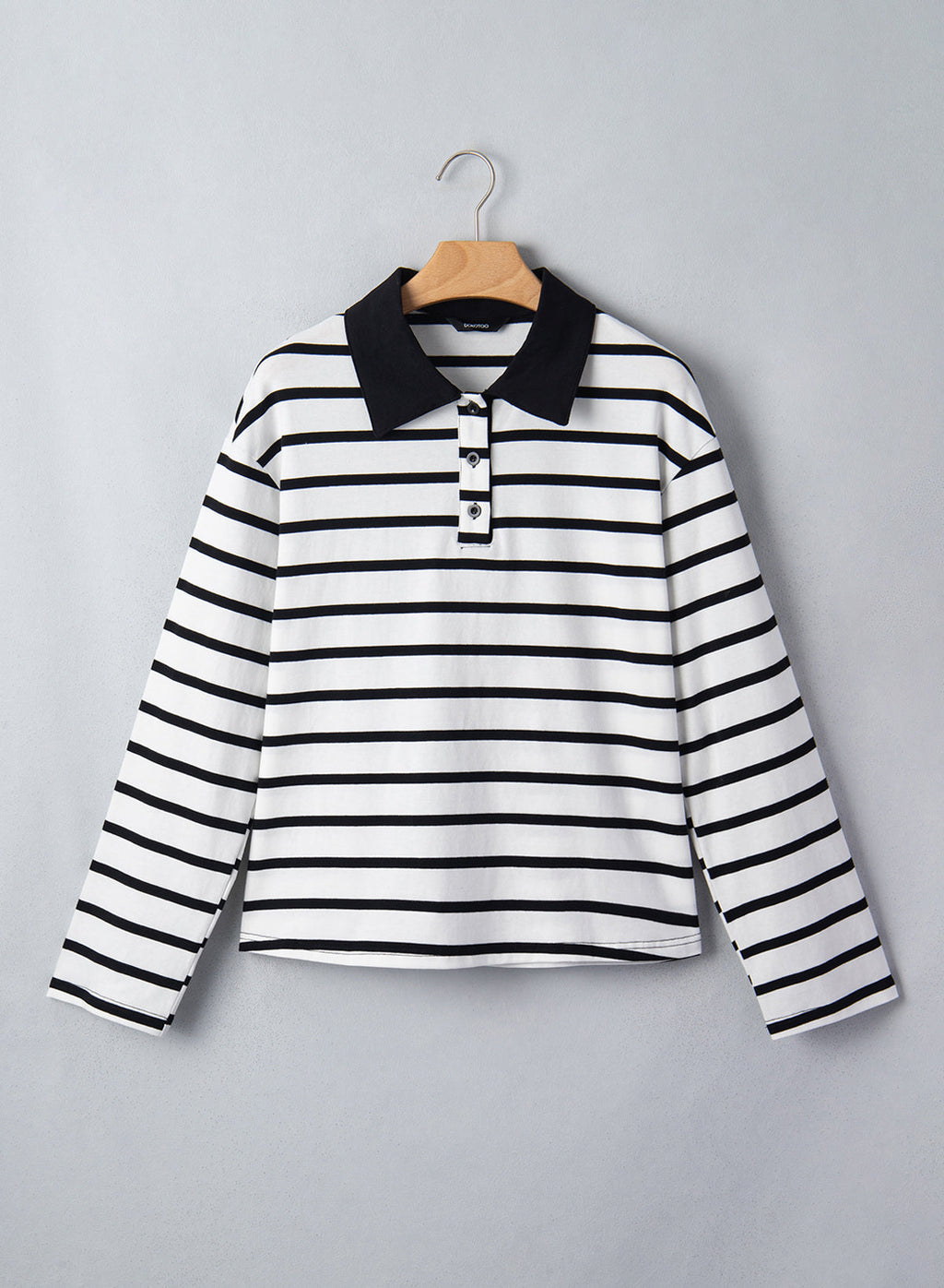 Dokotoo Womens Tops Long Sleeve Striped Color Block Button Down Shirts