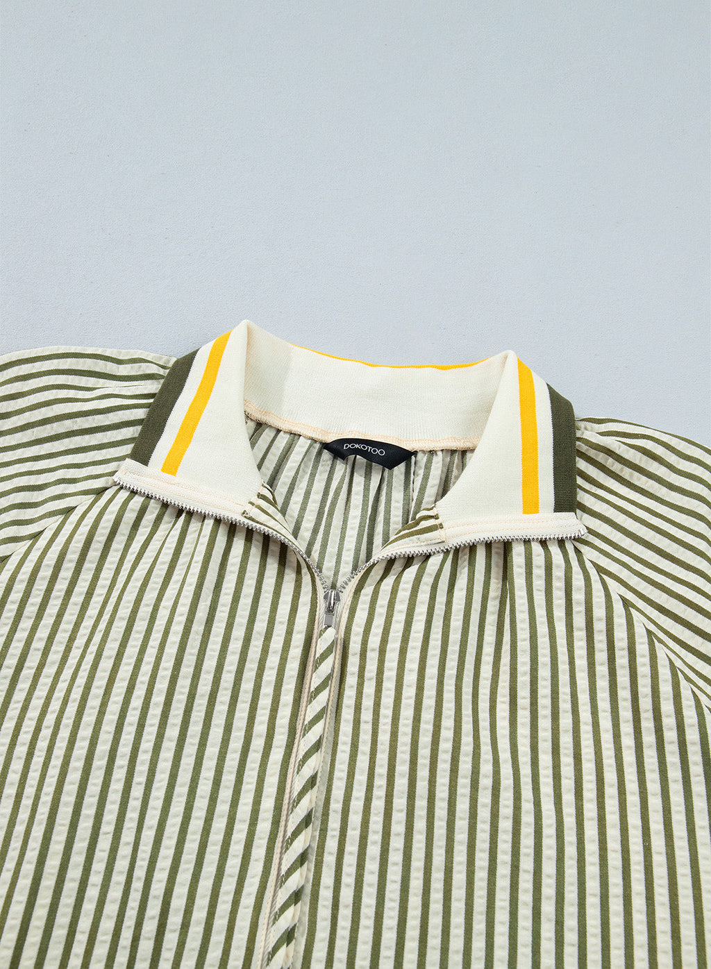 Dokotoo Women's 3/4 Sleeve Tops Striped Half Zip 2026 Fall Shirts Blouses