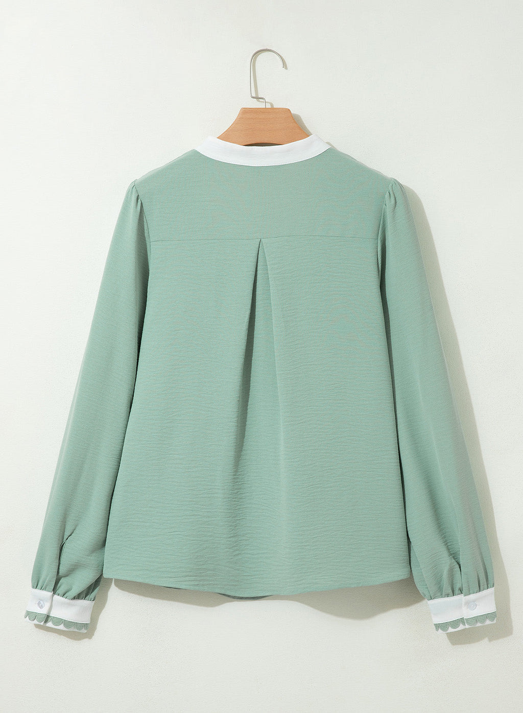 Dokotoo Womens Tops V Neck Long Sleeve Shirts Boho Trim Casual Blouses