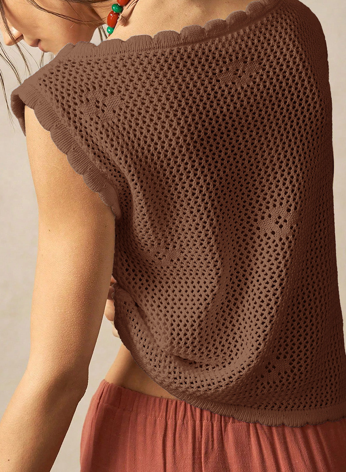 Dokotoo Women's Sleeveless Crochet Tank Tops Summer Sweater Knit Vest 2026