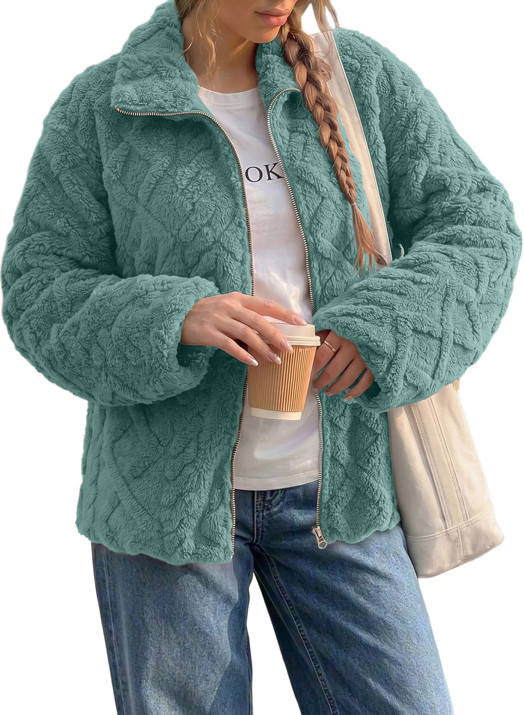 Dokotoo Women's Full Zip Fleece Winter Jacket 2026 Fall Warm Outerwear Coat