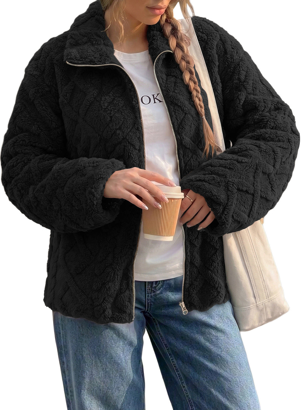 Dokotoo Women's Full Zip Fleece Winter Jacket 2026 Fall Warm Outerwear Coat
