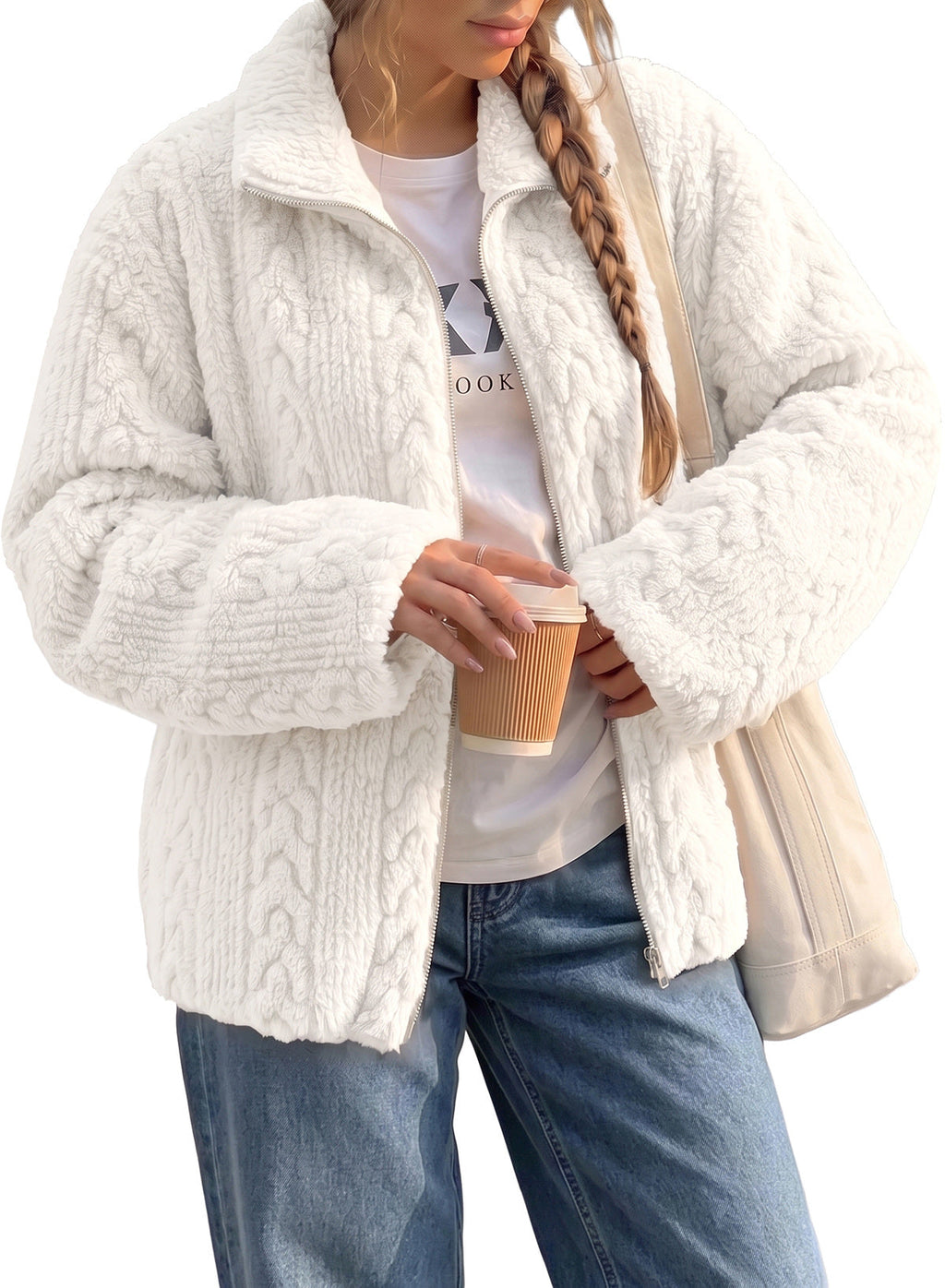 Dokotoo Women's Full Zip Fleece Winter Jacket 2026 Fall Warm Outerwear Coat
