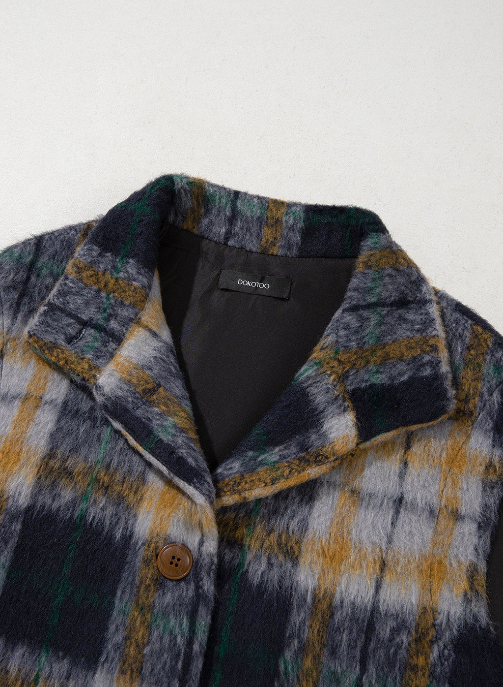 Dokotoo Oversized Plaid Vest Tops for Women Fleece Cap Sleeve Coats