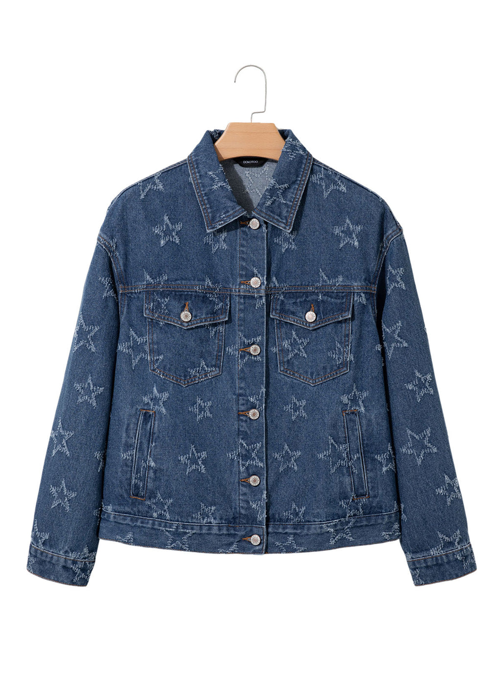 Dokotoo Womens Denim Jacket Oversized Button Down Jean Coats with Pockets