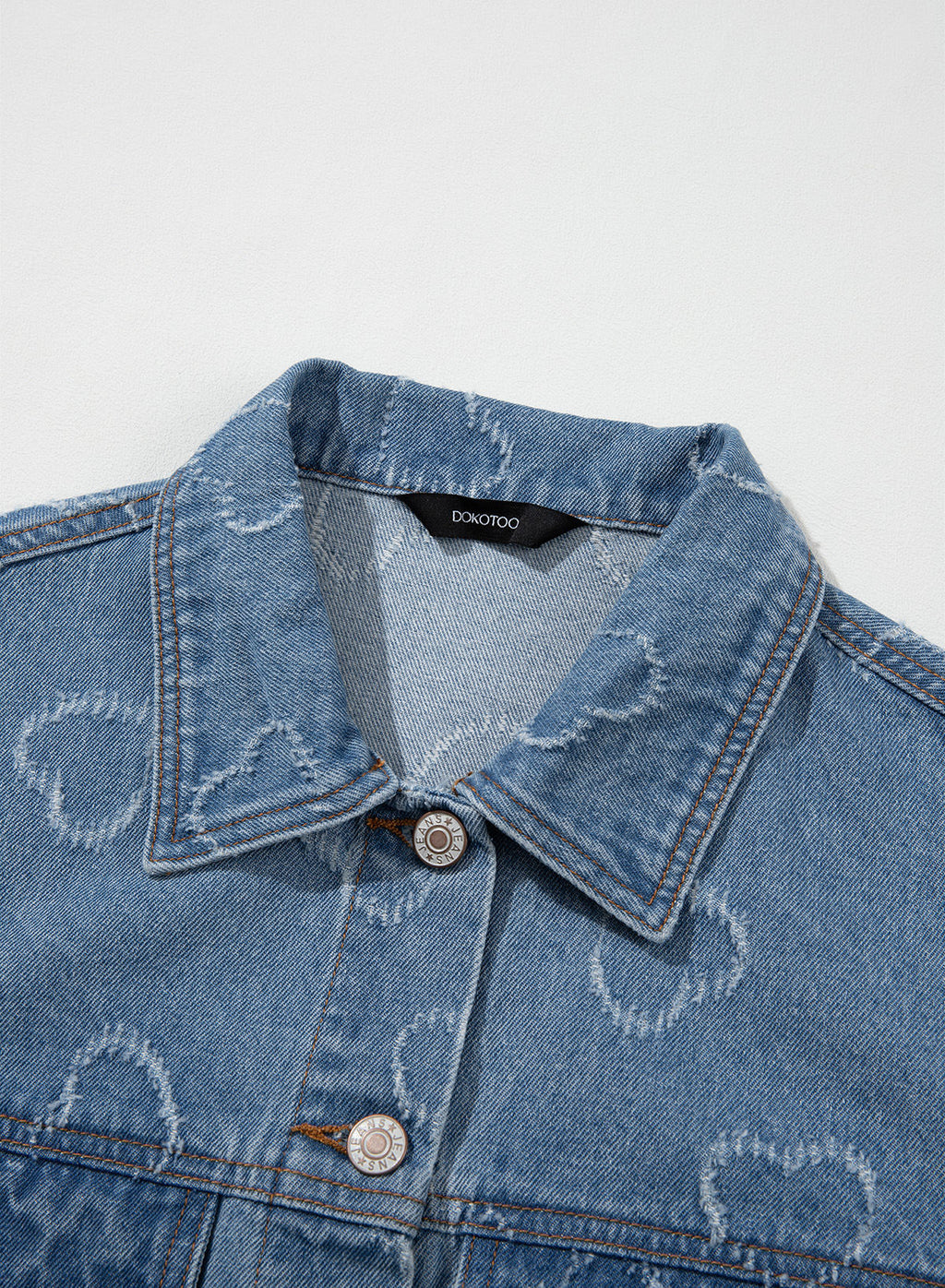 Dokotoo Womens Denim Jacket Oversized Button Down Jean Coats with Pockets