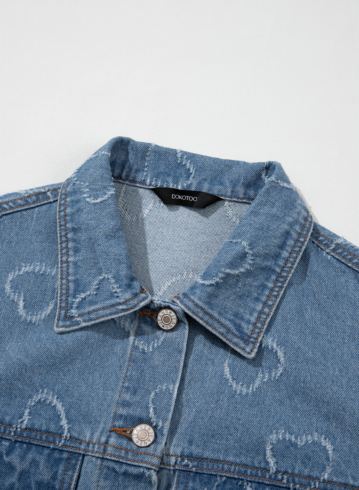 Dokotoo Womens Denim Jacket Oversized Button Down Jean Coats with Pockets
