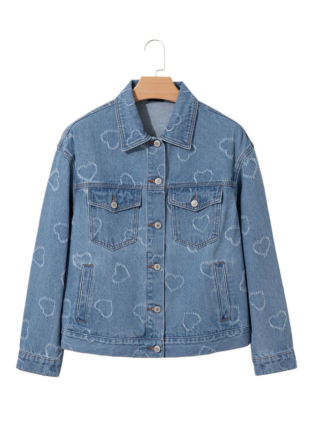 Dokotoo Womens Denim Jacket Oversized Button Down Jean Coats with Pockets