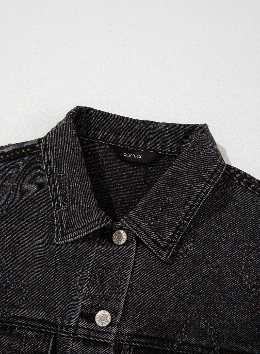 Dokotoo Womens Denim Jacket Oversized Button Down Jean Coats with Pockets