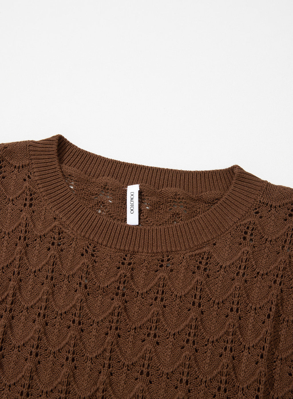 Dokotoo Women's Cap Sleeve Sweater Vest Hollow Out Crochet Knit Tops
