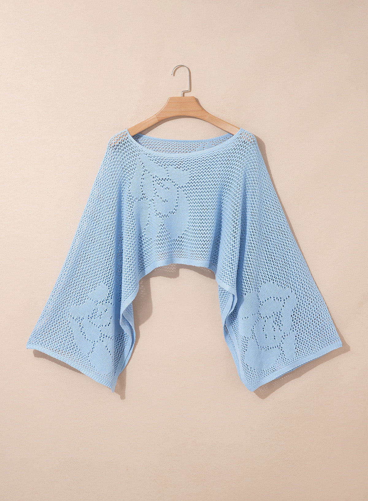 Dokotoo Women's Crochet Sweater Tops Cropped Swimsuits Cover Ups