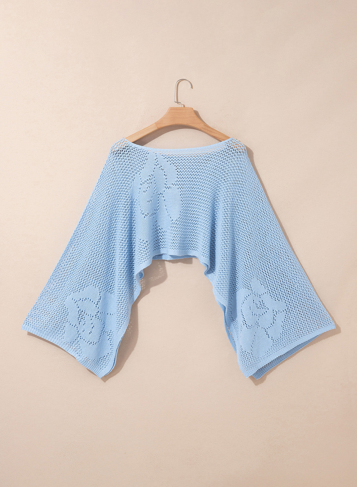 Dokotoo Women's Crochet Sweater Tops Cropped Swimsuits Cover Ups