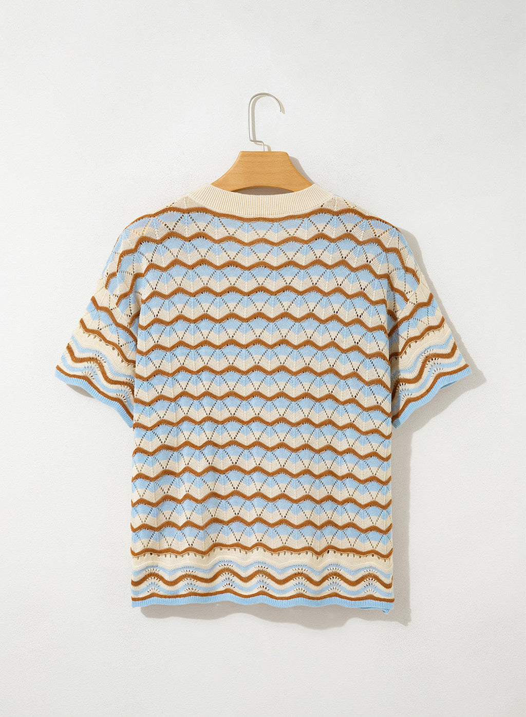 Dokotoo Women's Striped Short Sleeve Sweater Cotton Boho Summer Crochet Top