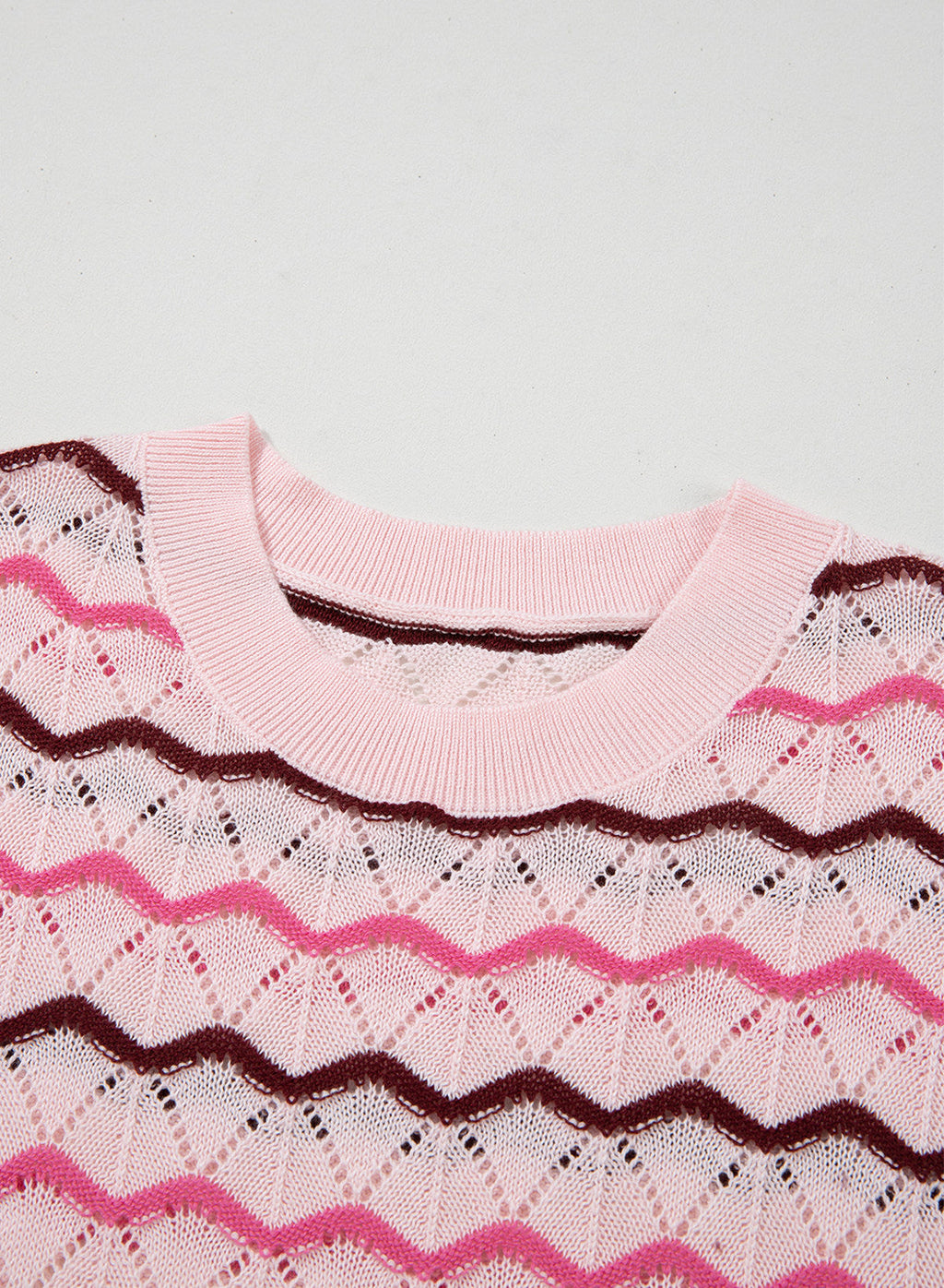 Dokotoo Women's Striped Short Sleeve Sweater Cotton Boho Summer Crochet Top