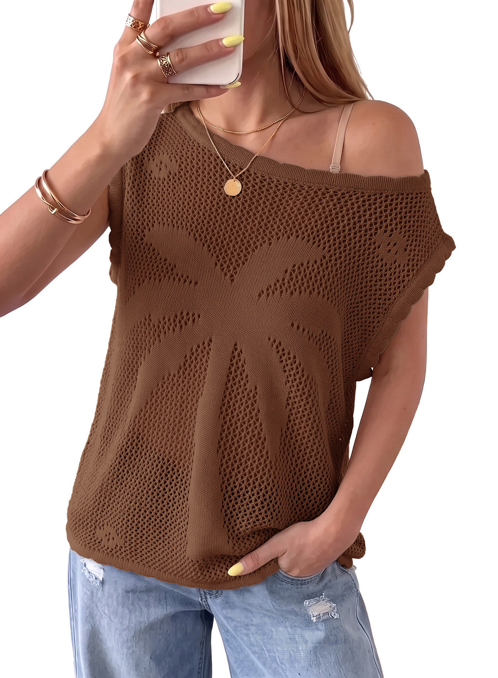 Dokotoo Women's Sleeveless Crochet Tank Tops Summer Sweater Knit Vest 2026