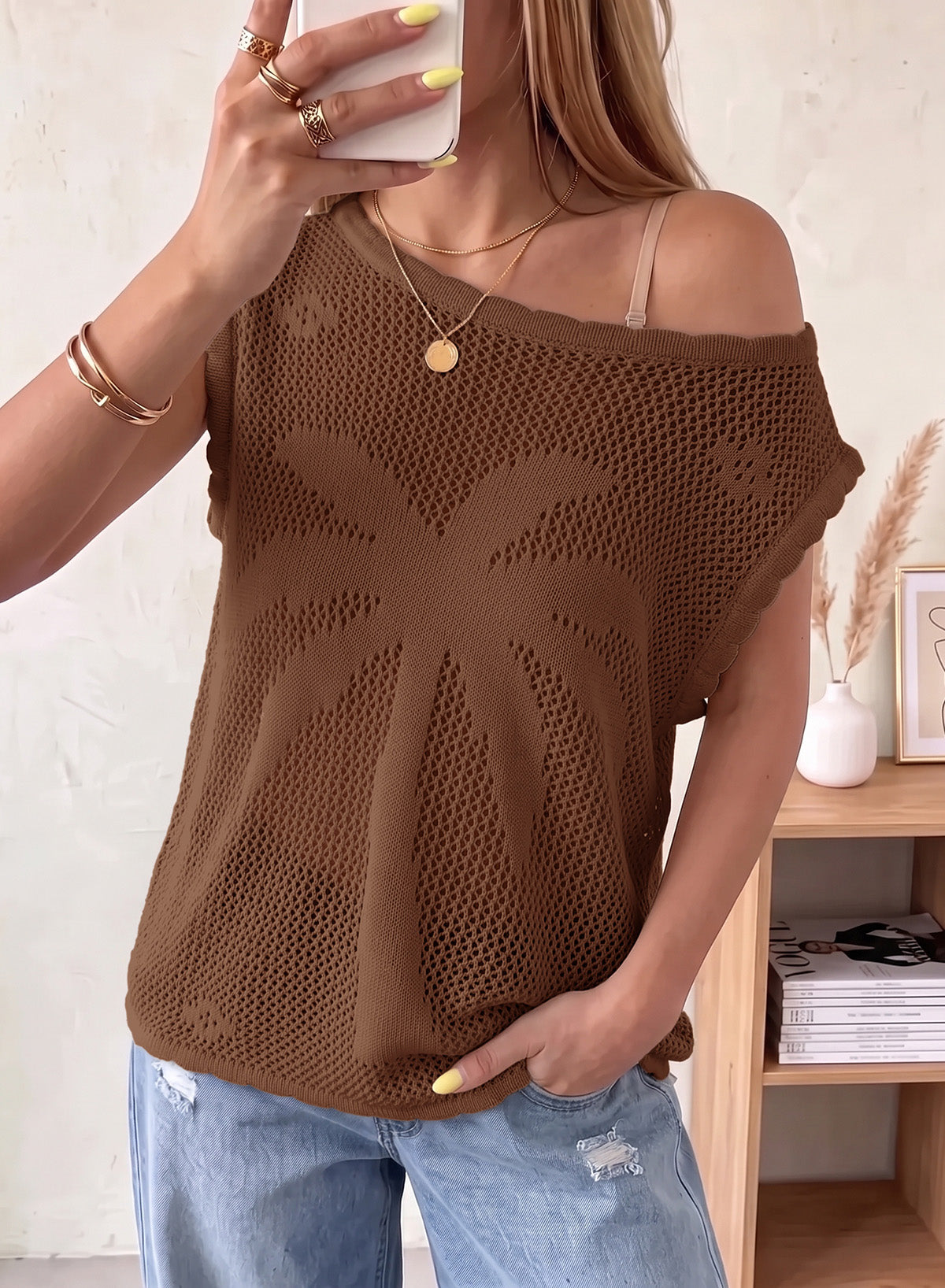 Dokotoo Women's Sleeveless Crochet Tank Tops Summer Sweater Knit Vest 2026