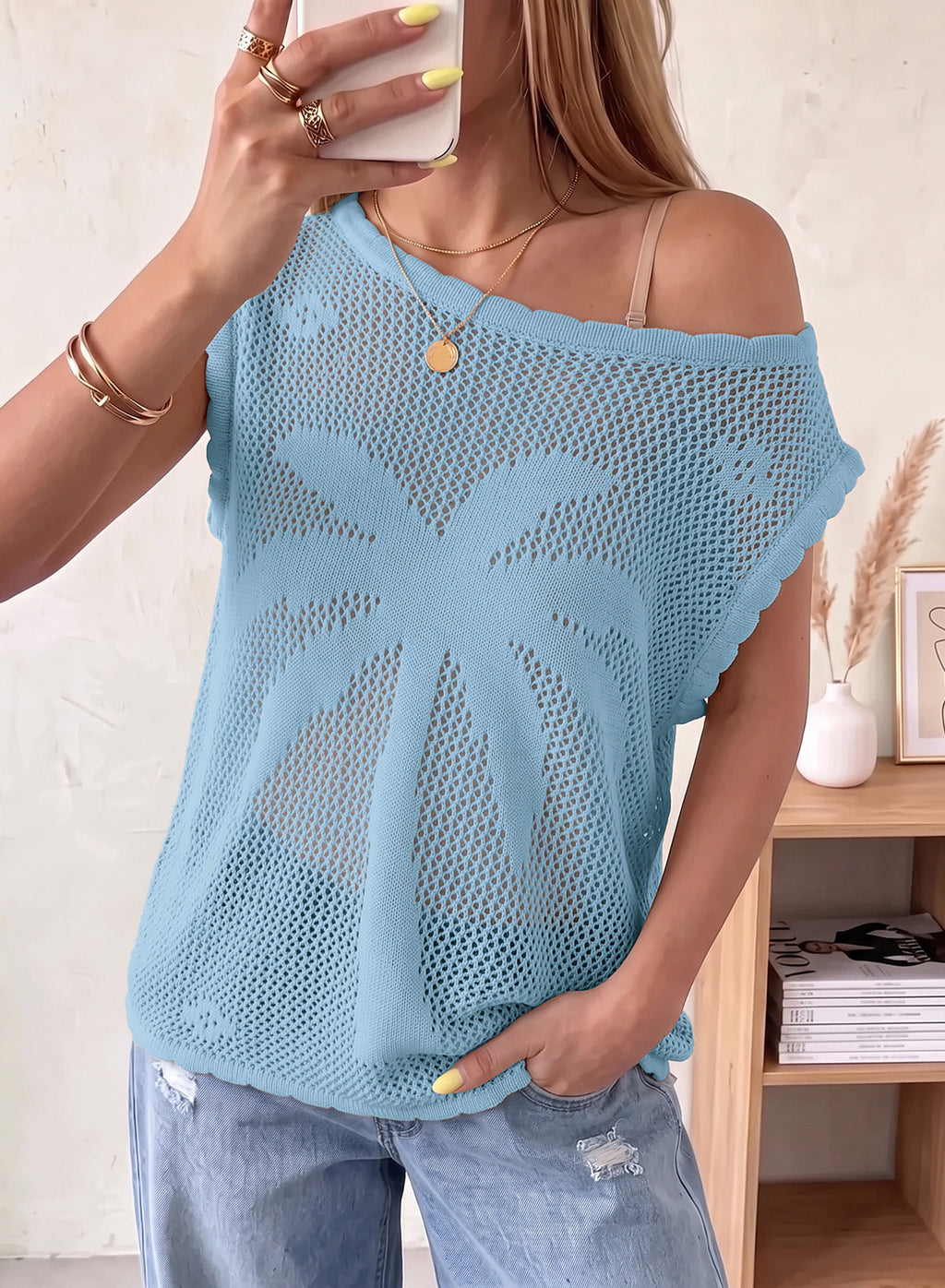 Dokotoo Women's Sleeveless Crochet Tank Tops Summer Sweater Knit Vest 2026