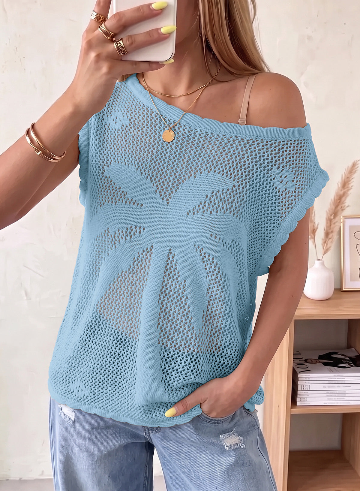 Dokotoo Women's Sleeveless Crochet Tank Tops Summer Sweater Knit Vest 2026
