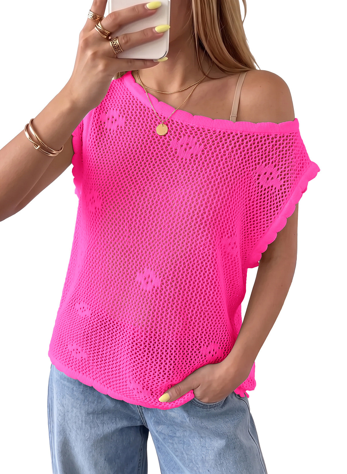 Dokotoo Women's Sleeveless Crochet Tank Tops Summer Sweater Knit Vest 2026