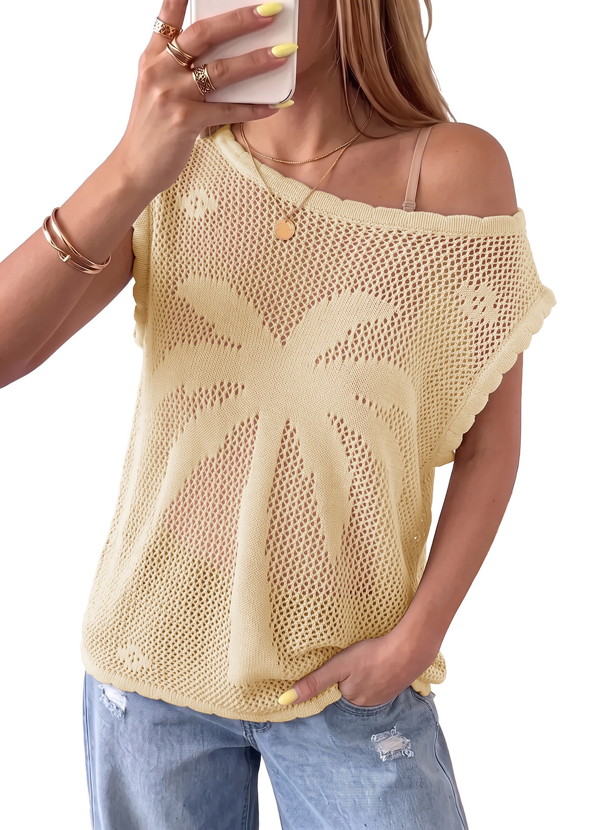 Dokotoo Women's Sleeveless Crochet Tank Tops Summer Sweater Knit Vest 2026
