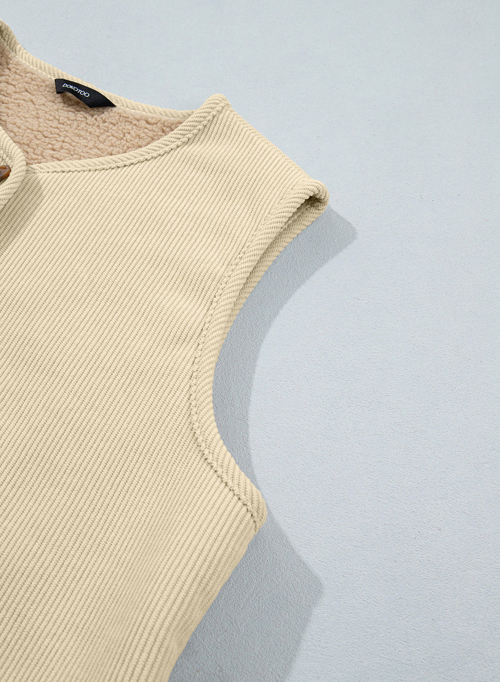 Dokotoo Vest Tops for Women Button Up Sleeveless Corduroy Vests