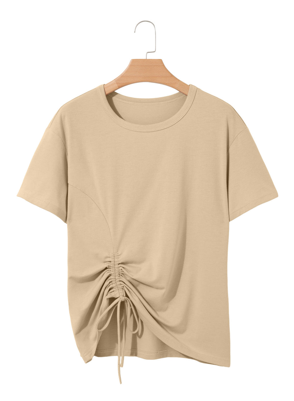 Dokotoo Womens Summer Tops Drawstring Side Ruched Tunic Shirts