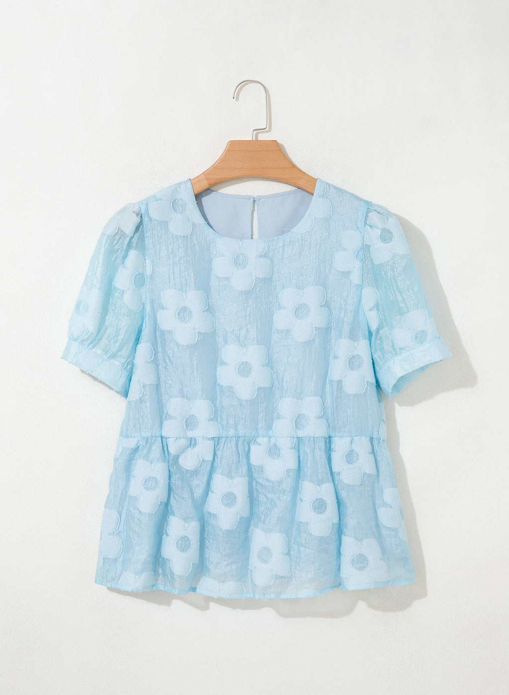 Dokotoo Women's Boho Floral Dressy Tops Summer Puff Sleeve Shirts Blouses