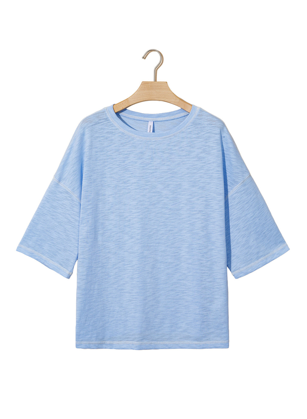 Dokotoo 3/4 Sleeve Tops for Women Loose Fit Shirts Crewneck Summer Outfits
