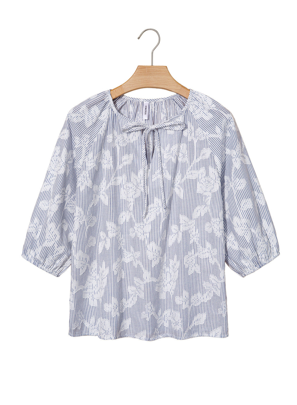 Dokotoo Womens Summer 3/4 Length Sleeve Oversized Striped Tops Blouses 2026