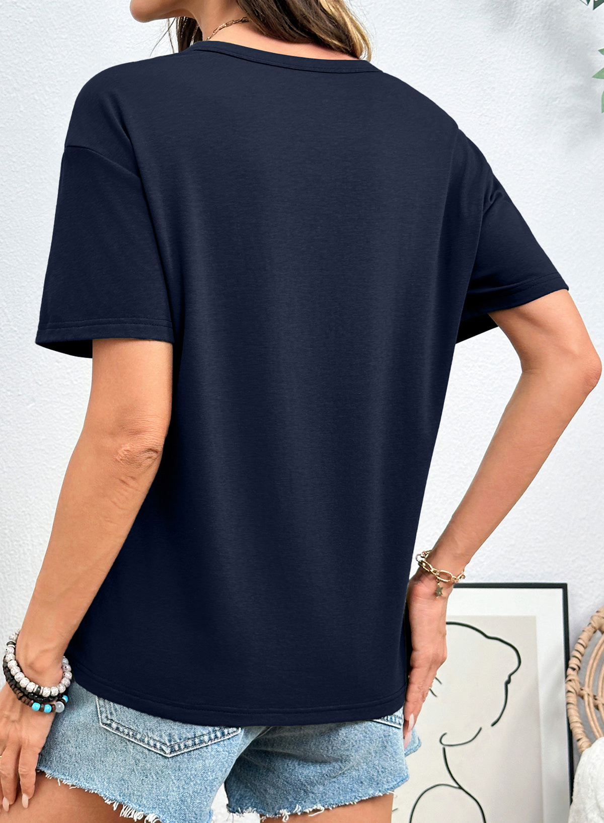 Dokotoo Womens Summer Tops Drawstring Side Ruched Tunic Shirts