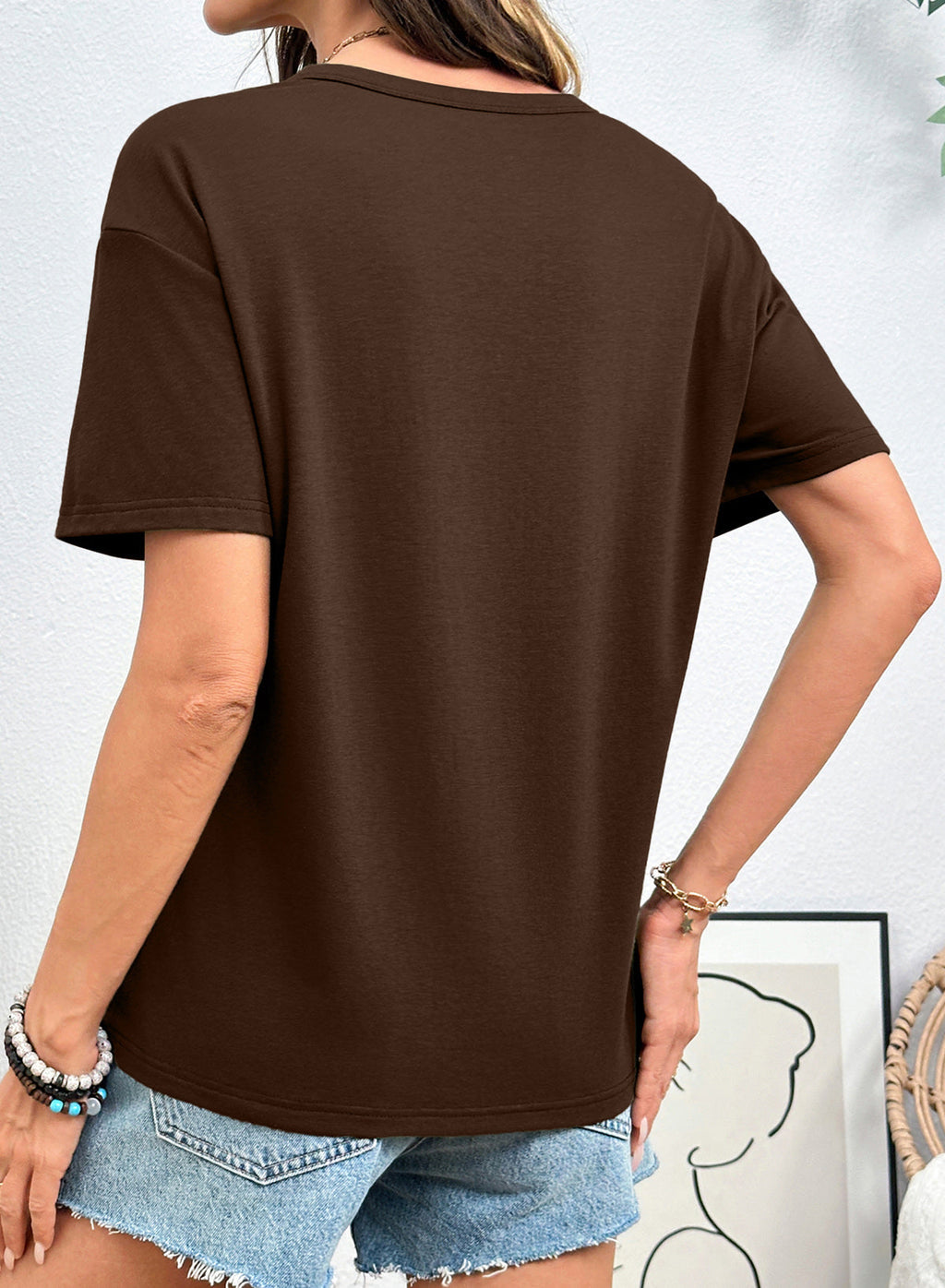 Dokotoo Womens Summer Tops Drawstring Side Ruched Tunic Shirts