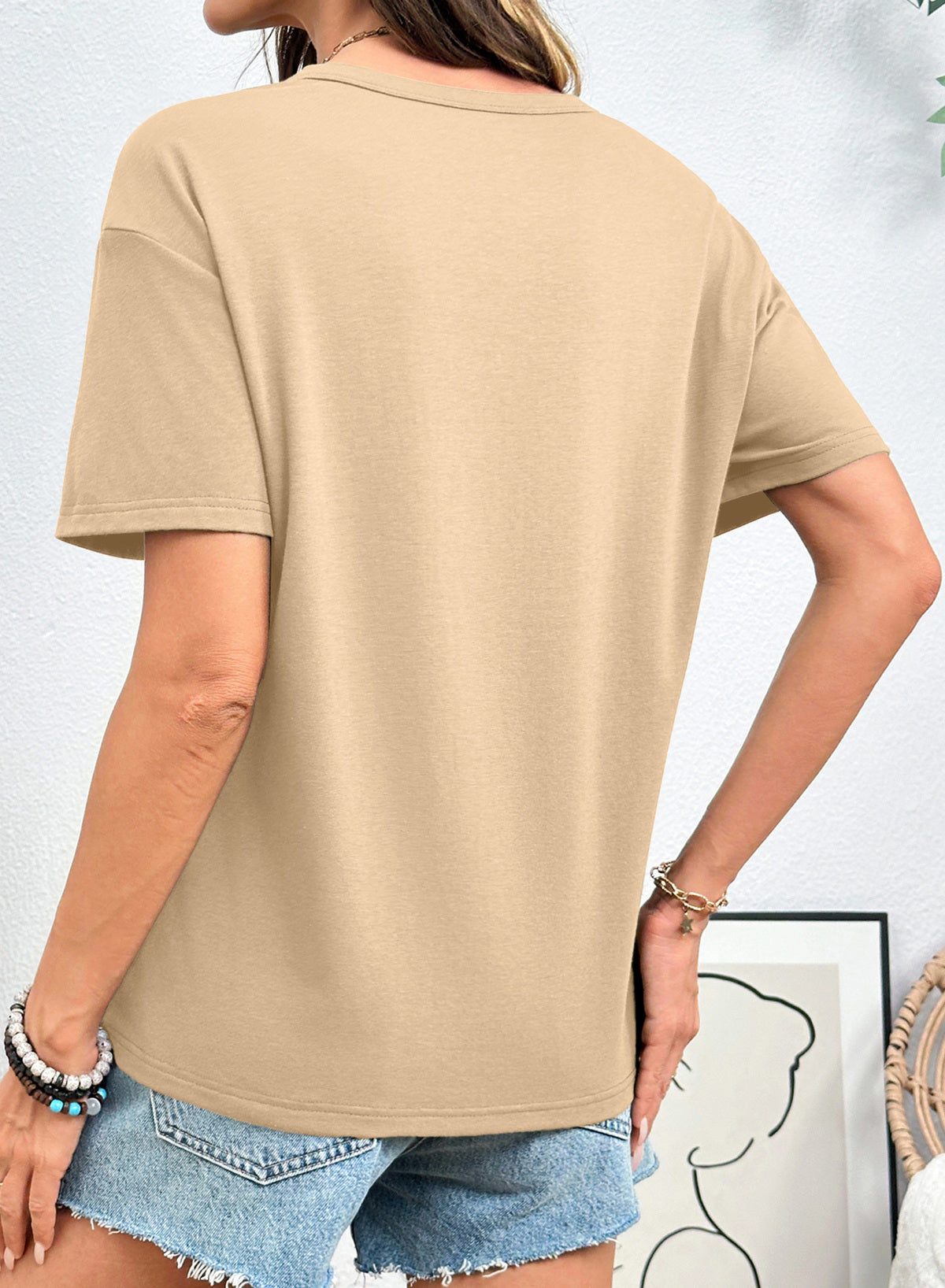 Dokotoo Womens Summer Tops Drawstring Side Ruched Tunic Shirts