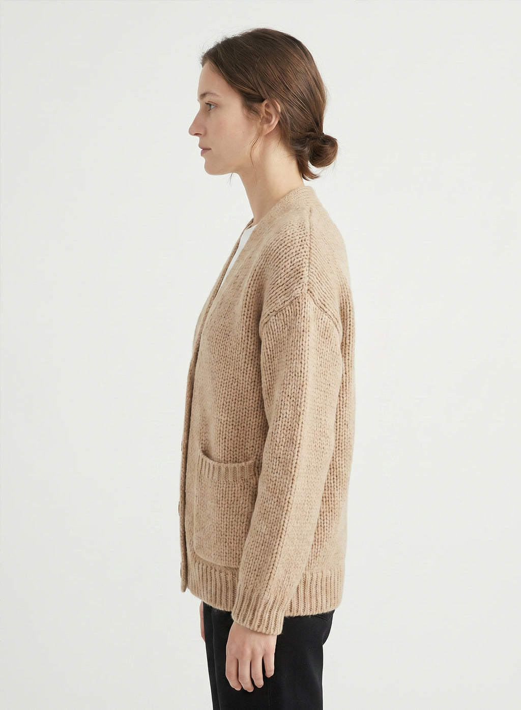 DOKOTOO Women's Oversized Chunky Knit Cardigan Sweater, V Neck Button Down Open Front Cardigan with Pockets, Casual Loose Fit Knitwear